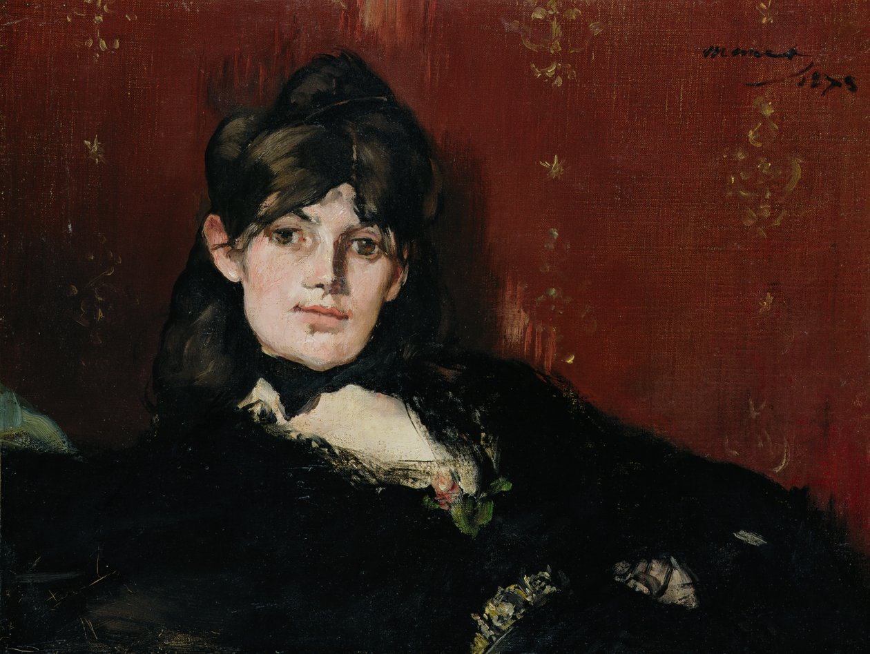 Berthe Morisot (1841-95) Liggende, 1873 af Édouard Manet