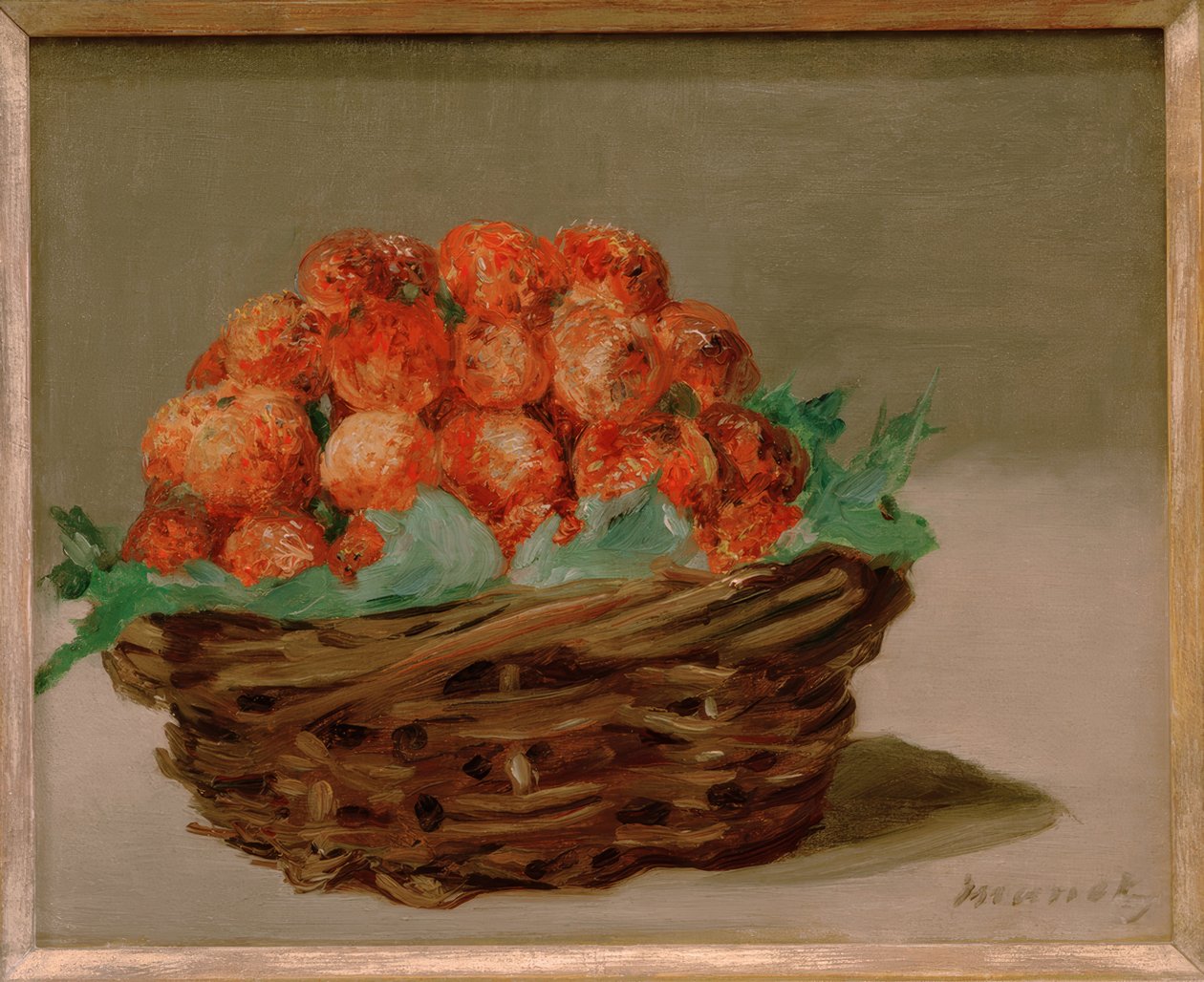 Kurv med jordbær af Édouard Manet