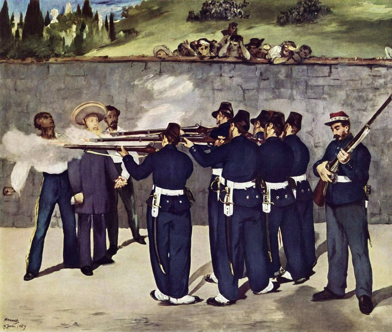 Kejser Maximilian i Mexico bliver skudt af Édouard Manet