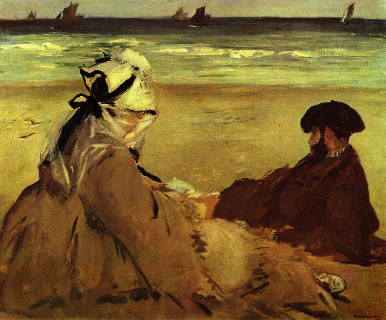 På stranden af Édouard Manet