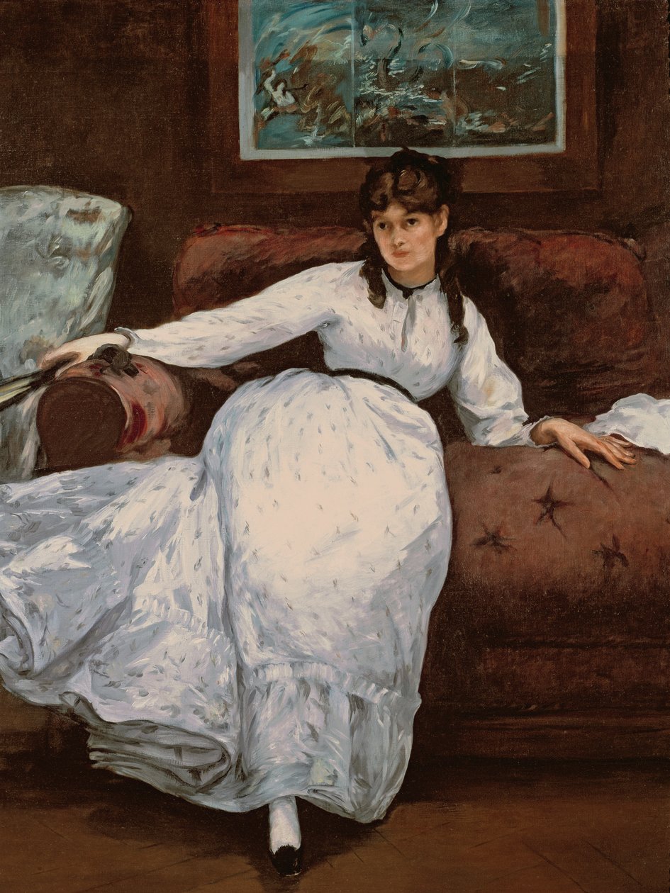 Resten, portræt af Berthe Morisot (1841-95), 1870 af Édouard Manet