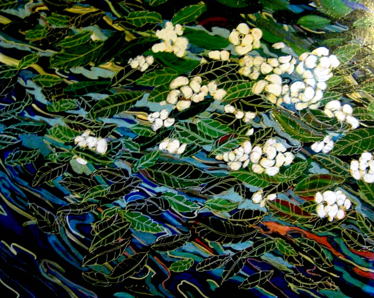 Blomster i vandløb, 2012 (blandede medier) af linda arthurs