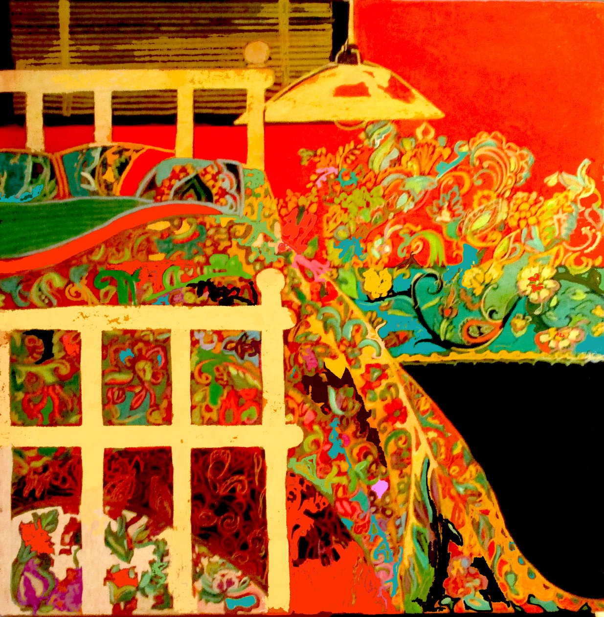 Winter Bedroom, 2017 (blandede medier) af linda arthurs