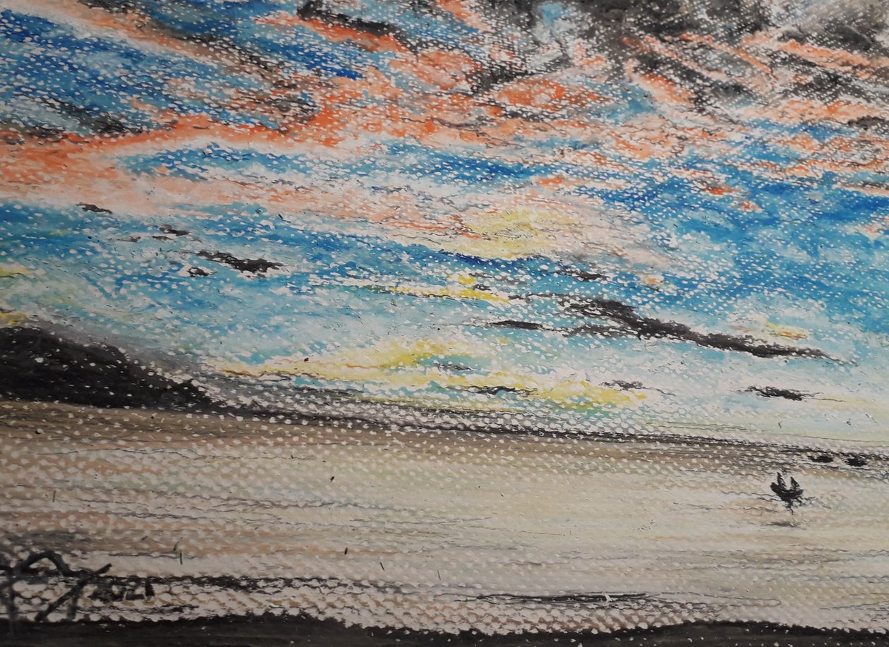 SOLNEDGANG I PLAYA MEDINA af miguelmendez_art.ve