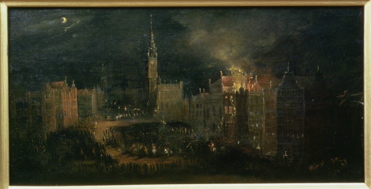 Brand på Langt Marked, ca. 1650 af or Milwitz, Bartolomaus Miltvitz