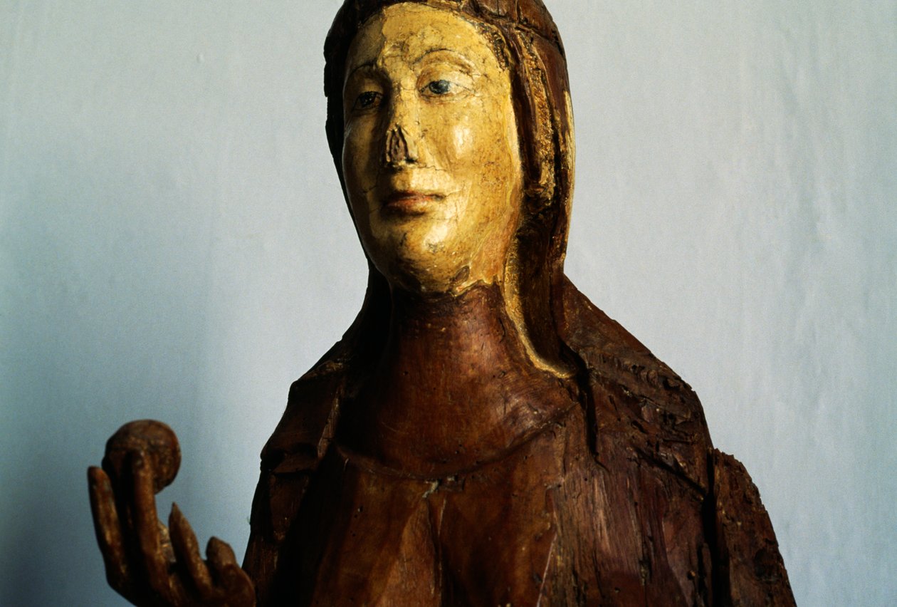 Kvindefigur, træstatue af Unbekannt Unbekannt
