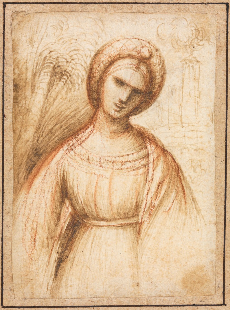 Lady in a Landscape (rekto) af possibly by Dosso Dossi