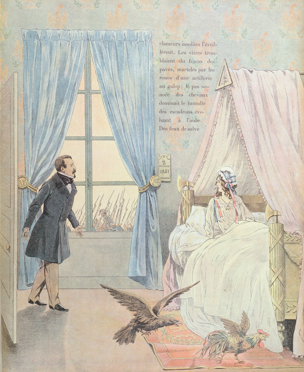 Napoleon III og Frankrig under statskuppet den 2. december 1851, offentliggjort i "Les Trois Couleurs France" af Georges Montorgueil, Paris, 1900 af Jacques Marie Gaston Onfray de Breville (Job)