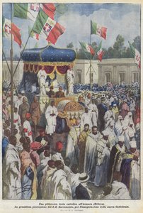 En malerisk katolsk festival i Asmara (Eritrea)