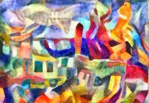 under solen, 2017, (blandet medier)