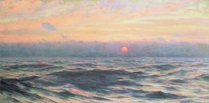 Solnedgang, ca. 1900