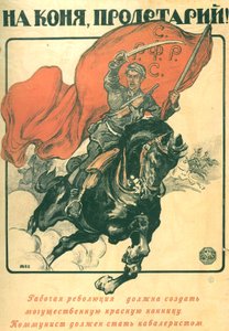 Til hest, proletar! Plakat, 1918