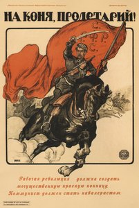 Til hest, proletar! Plakat, 1918