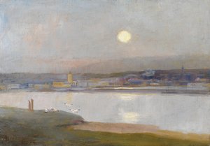 Moonrise Over Hayle, fra Lelant, ca. 1892