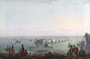 At bryde lejren op ved solopgang, 1837