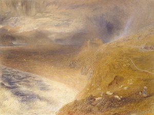 Harlech Castle, 1857 (akvarel på papir)