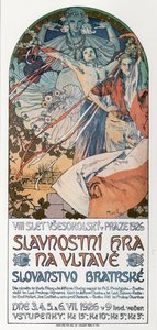 8. Sokol Festival i Prag plakat, 1925