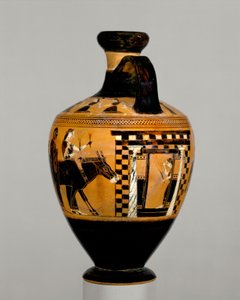Terracotta lekythos, ca. 550-530 f.Kr. (terracotta)