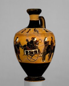 Terracotta lekythos, ca. 550-530 f.Kr. (terracotta)