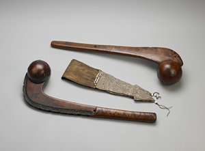 Tomahawk-køller med kuglehoved (træ og messing)