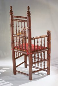 Brewster stol (træ og tekstil)