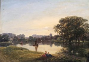 Floden ved Chiswick, ca. 1800