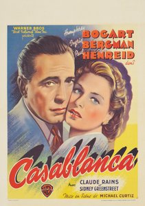 En belgisk plakat, der reklamerer for filmen "Casablanca"