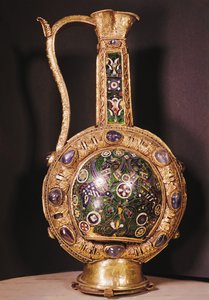 Charlemagnes vandkande (guld & cloisonne emalje)