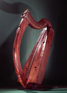 Harpe (træ med messing og sølv)