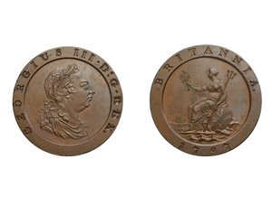Cartwheel twopence, 1797 (bronze)
