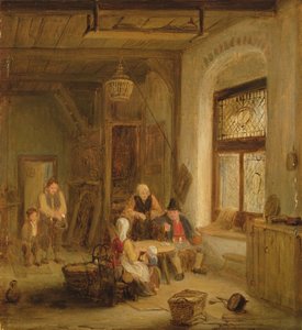 Interiør med Figurer ved et Vindue