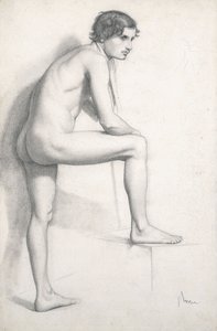 Nøgenstudie, ca. 1858