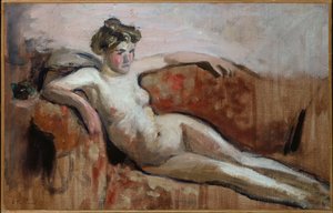 Liggende nøgen, c.1919-20