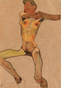 Mand nøgen, gul, 1910