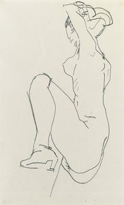 Kvindelig nøgen nøgen, 1913