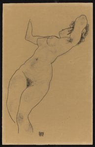 Liggende nøgen, 1918