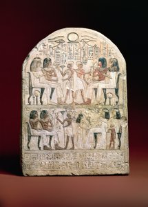Begravelsesstela, 156 f.Kr. (malet kalksten)