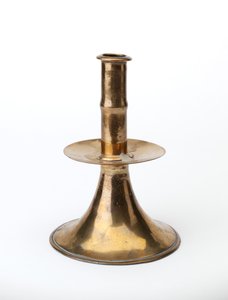 Lysestage, ca. 1650-99 (messing)