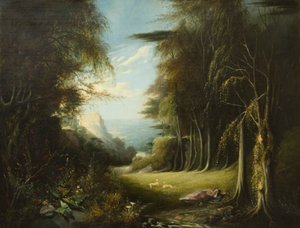 Diana sover i en Woodland Glade