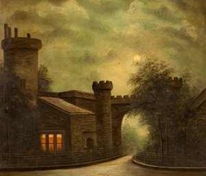Indgang til Towneley Park ved Moonlight