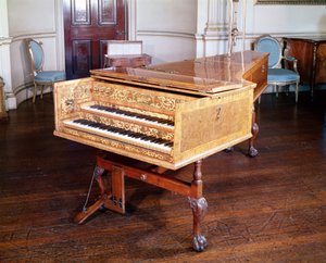 Cembalo, af Jacob Kirckman, engelsk, 1766