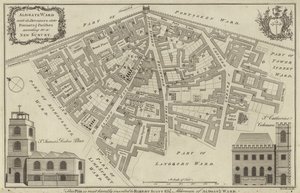 Kort over Aldgate Ward, London