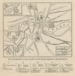 Kort over London Prisons