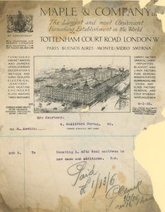 Kvittering for Maple & Company Ltd