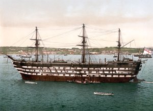 The Impregnable, Plymouth (håndfarvet foto)