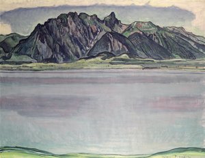 Thunersee med Stockhorn-bjergene, 1910