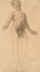 Stående nøgen mand, 1885.