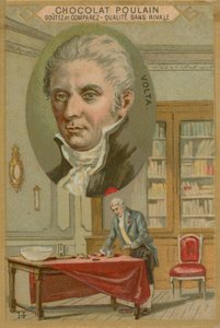 Alessandro Volta, Chocolat Poulain handelskort