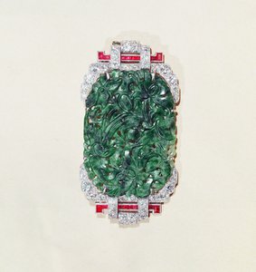 Broche, ca. 1930 (ædelsten)