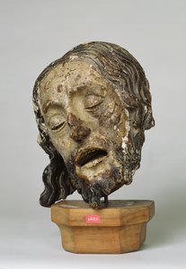 Kristi hoved (malet træ)